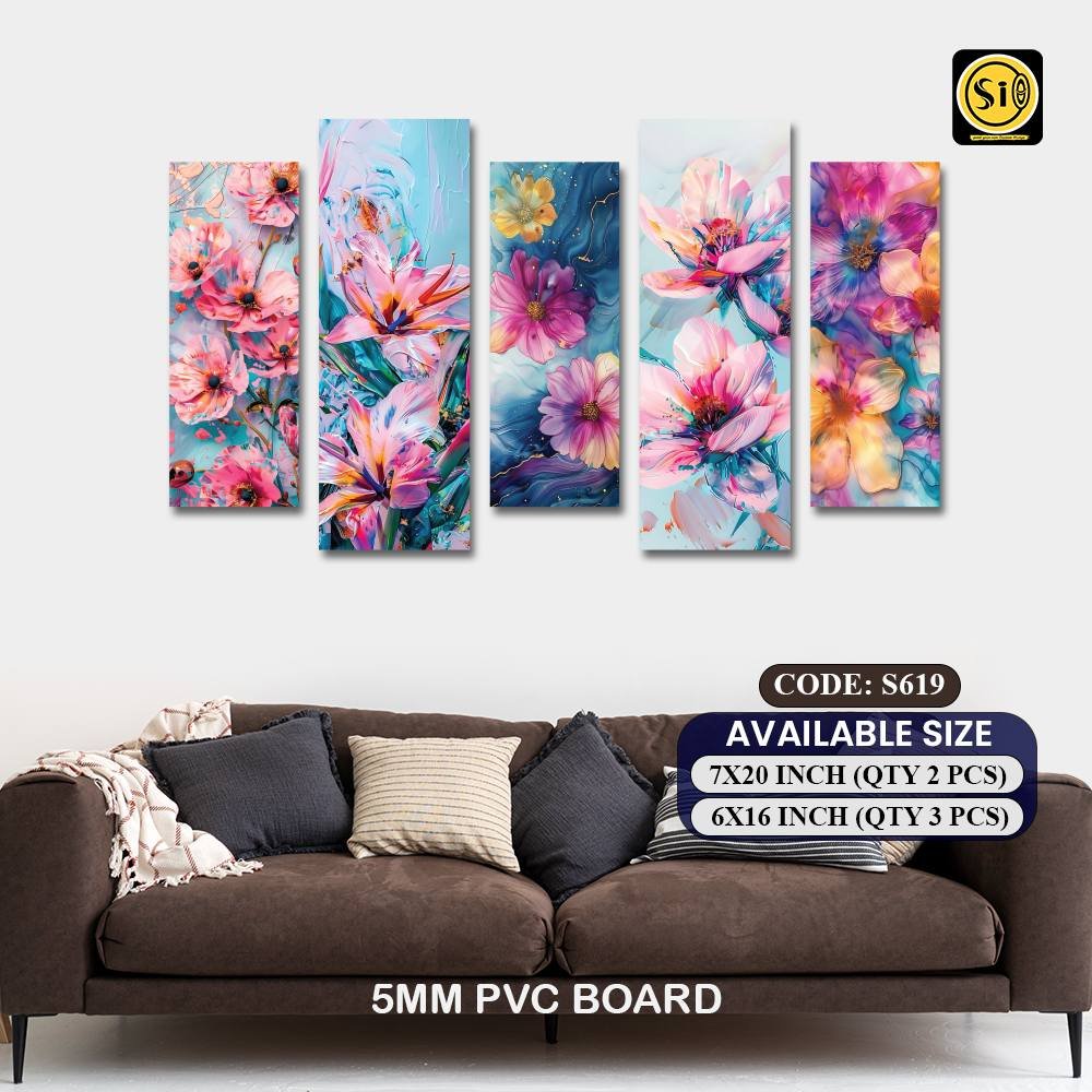 Wall Split Canvas (5 part)-Code619