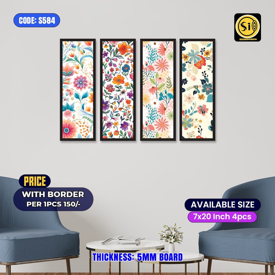 Wall Split Canvas (4 part)-Code 584