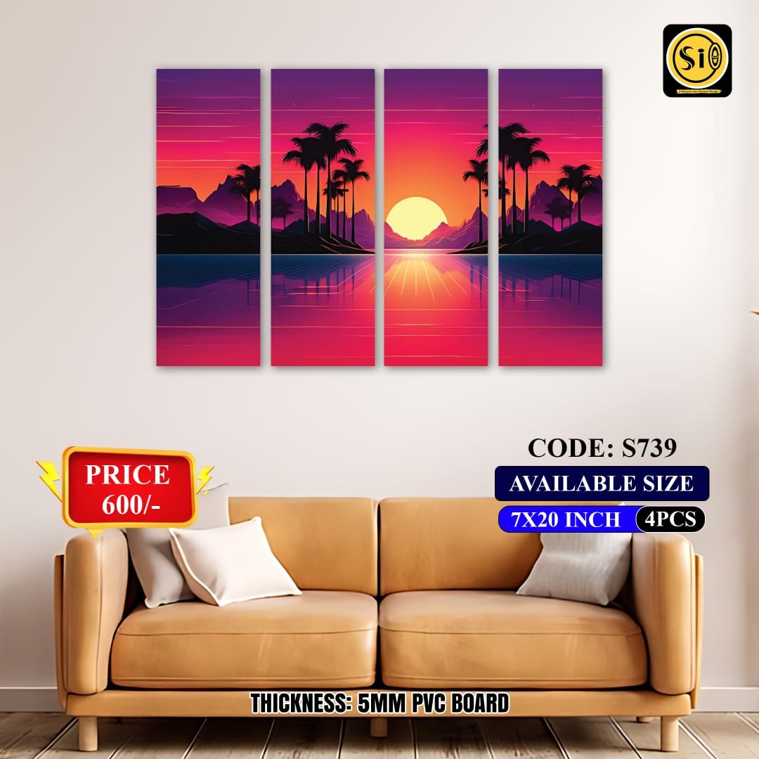 Wall Split Canvas (4 part)-Code S739